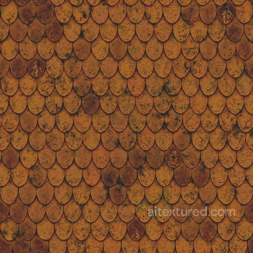 Fish Scale Roof Tile Texture | Free PBR texture preview