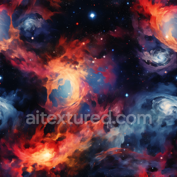 seamless Seamless 3D Space PBR Texture with Vivid Nebula Clouds and Swirling Galaxies texture 8k free download PBR