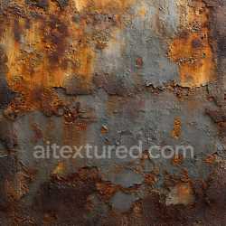 seamless Seamless 3D Rusted Metal PBR Texture Featuring Cracks, Peeling, and Corrosion texture 8k free download PBR