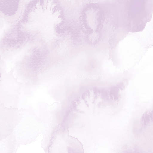 Seamless 4K PBR Light Purple Watercolor Paper Texture with Soft Blotches