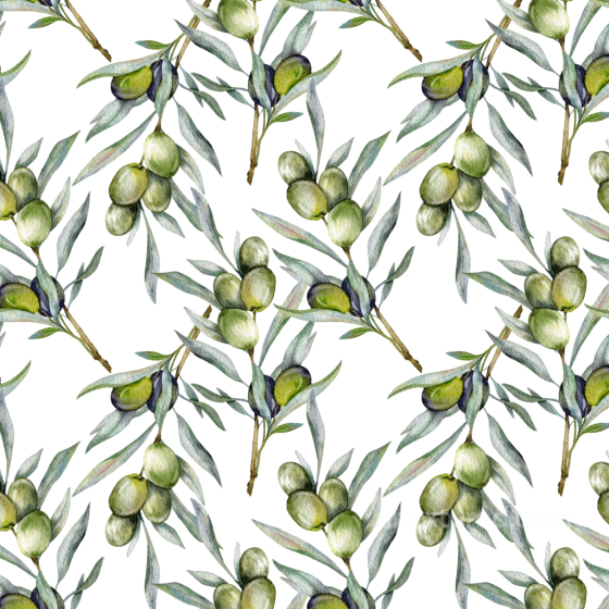 Watercolor Greenery Texture Featuring Olive Branches on White Background watercolor greenery texture preview