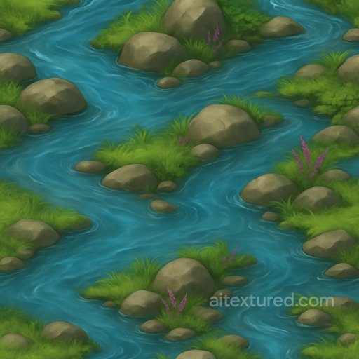 Fantasy Stream Seamless Texture seamless Water PBR texture