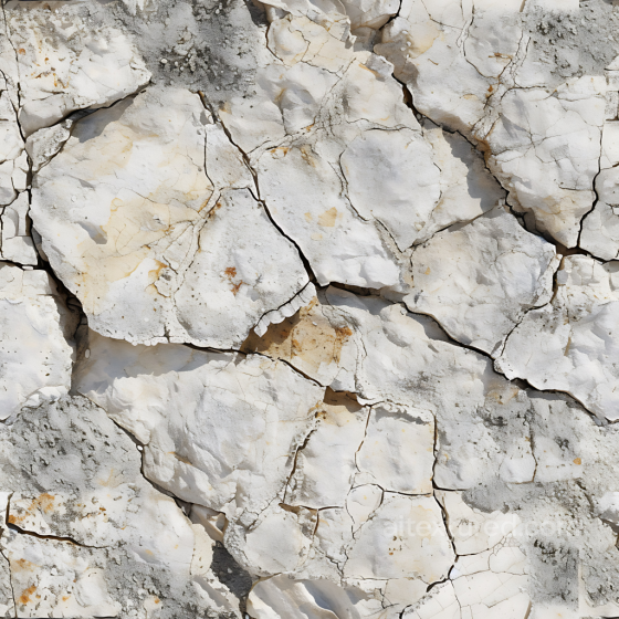 Cracked White Stone Rock PBR Texture with Weathered Surface Stone texture preview