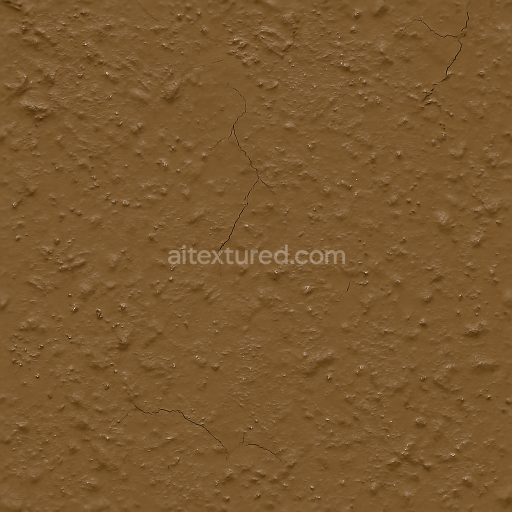 Seamless 3d texture pbr 8k of wet muddy ground with fine mud cracks