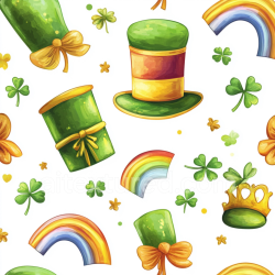 seamless Seamless 3D PBR Texture Featuring St Patrick's Themed Digital Paper Pattern texture 8k free download PBR