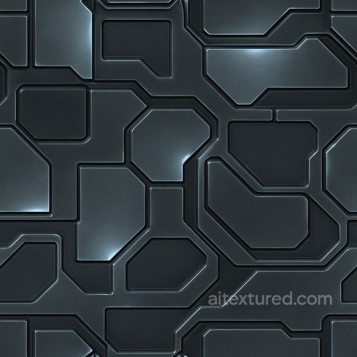 Shiny Futuristic Panel Seamless Texture seamless Sci-fi PBR texture