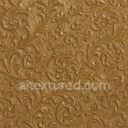 seamless Seamless 3d texture pbr 8k baroque ornate wallpaper with embossed brocade and metallic satin sheen texture 8k free download PBR