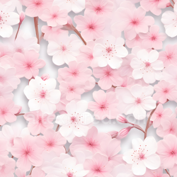 seamless Seamless 3D PBR Texture of Soft Pink and White Watercolor Cherry Blossoms texture 8k free download PBR