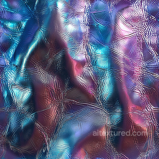 Glossy Iridescent Embossed Leather PBR Texture with Fine Wrinkles seamless Leather PBR texture
