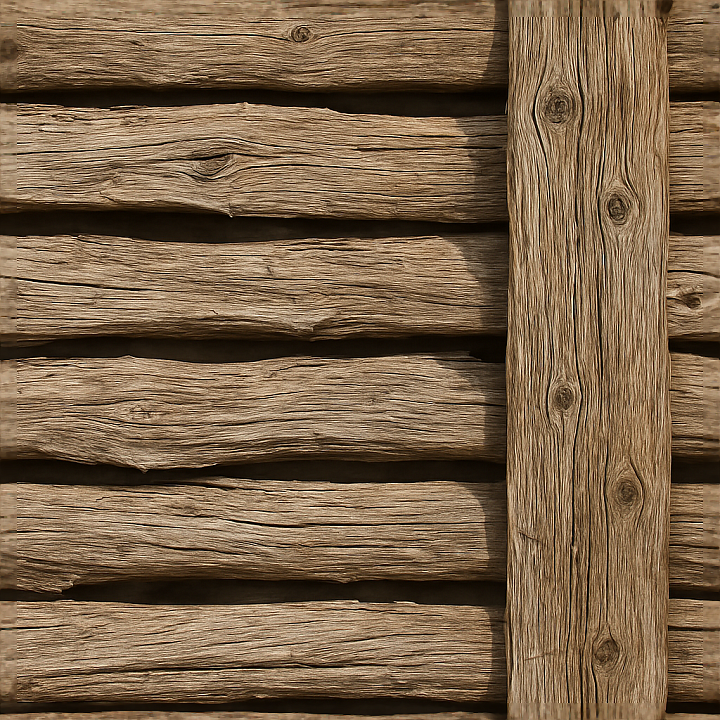 Split Rail Fence With Rough Wood And Fence Post In Natural Dry… seamless PBR texture preview