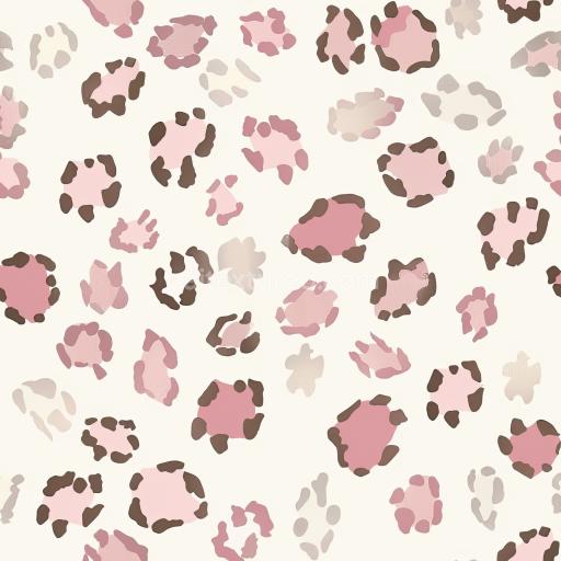 Seamless 3D PBR Leopard Print Fabric Texture in Pink and Brown Tones