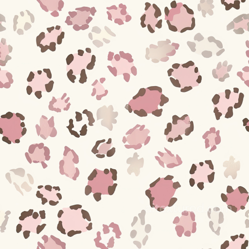 Leopard Print Fabric Texture in Pink and Brown Tones seamless Leopard Print PBR texture
