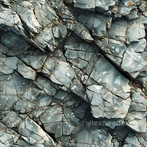 Fractured Cliff Rock Texture With Detailed Cracks And Layered Slabs seamless Stone PBR texture