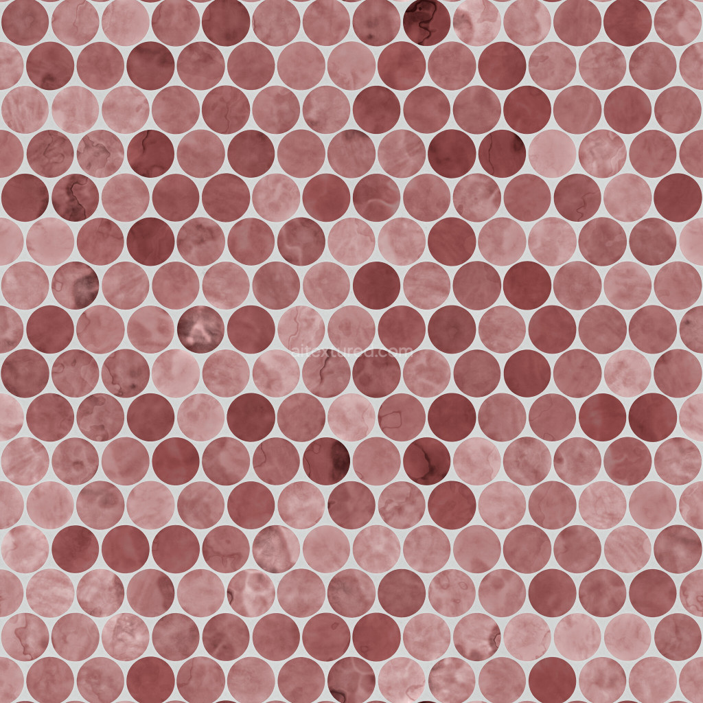 Seamless PBR tiles texture featuring circular patterns in various shades