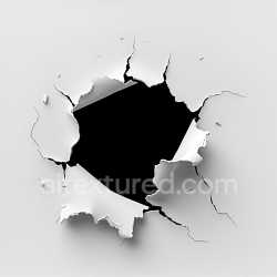 seamless Seamless 3D PBR Texture of Cracked and Torn White Paint and Plaster Hole texture 8k free download PBR