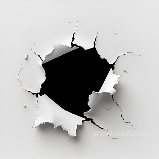 Cracked & Holes Texture of Cracked and Torn White Paint and Plaster Hole seamless Cracked & Holes PBR texture