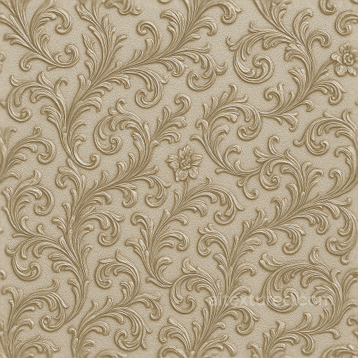 Ornate Scrollwork Wallpaper With Embossed Satin Finish seamless Wallpaper PBR texture