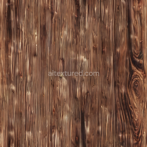 Preview — Seamless 3D Dark Pine Wood PBR Texture with Fine Vertical Grain and Knots