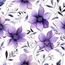 seamless Seamless 3D PBR Texture of Purple Floral Pattern on Soft Fabric Surface texture 8k free download PBR