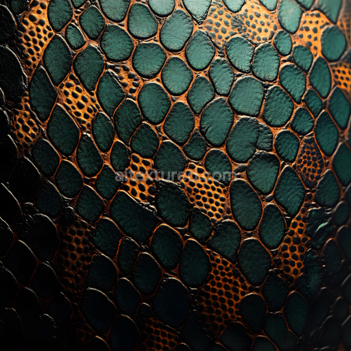 Seamless 3D PBR texture of reptilian skin featuring detailed scale patterns and rich organic surface