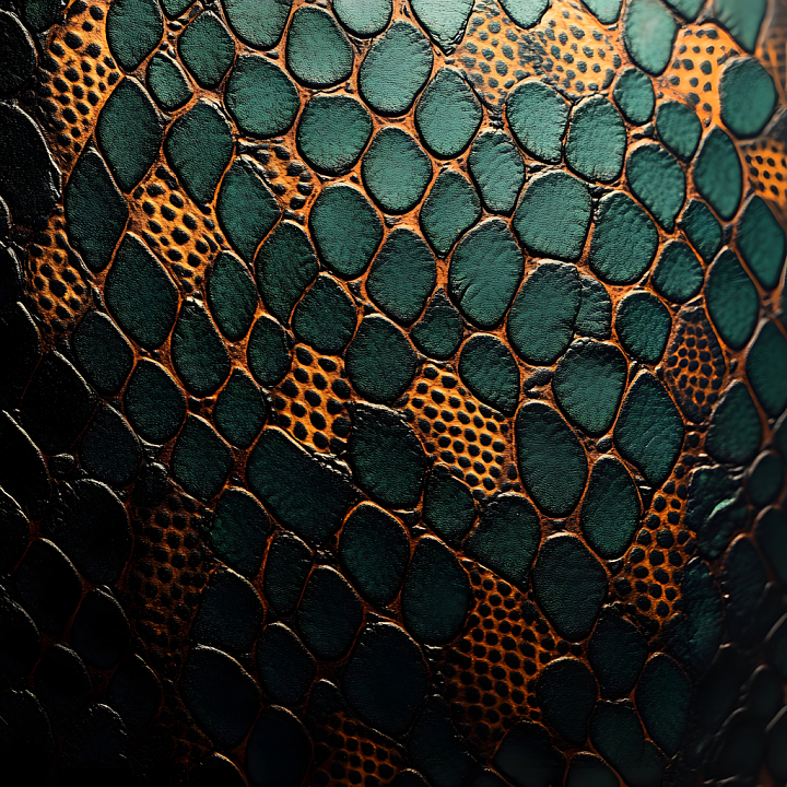 Of Reptilian Skin Featuring Detailed Scale Patterns And Rich Organic Su… seamless PBR texture preview