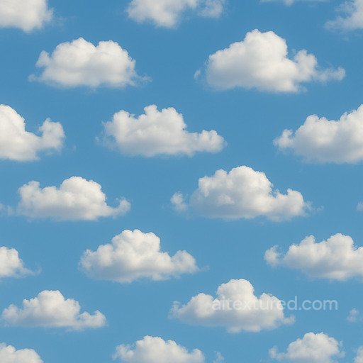 Clear Cumulus Seamless Texture seamless Clouds PBR texture