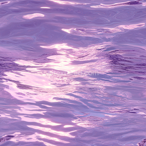Seamless 3D Water PBR Texture with Stylized Violet Reflective Surface