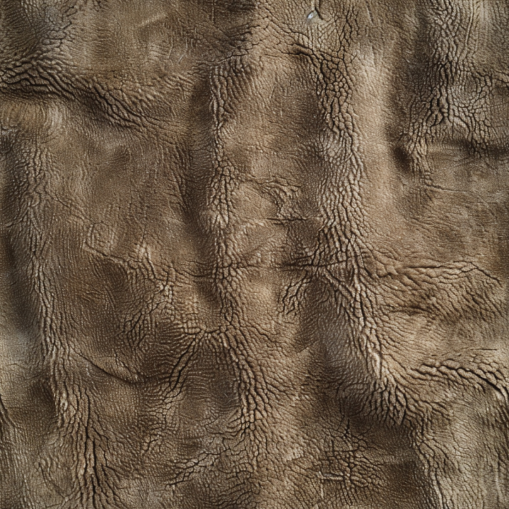 Distressed Cracked Brown Leather with Natural Wrinkles seamless PBR texture preview