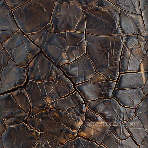 Deeply Cracked Vintage Brown Leather Seamless Texture with Rugged Patina seamless Leather PBR texture