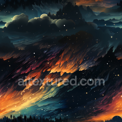 seamless Seamless 3D PBR Cosmic Nebula Sky Texture with Fiery Streaks and Deep Stars texture 8k free download PBR