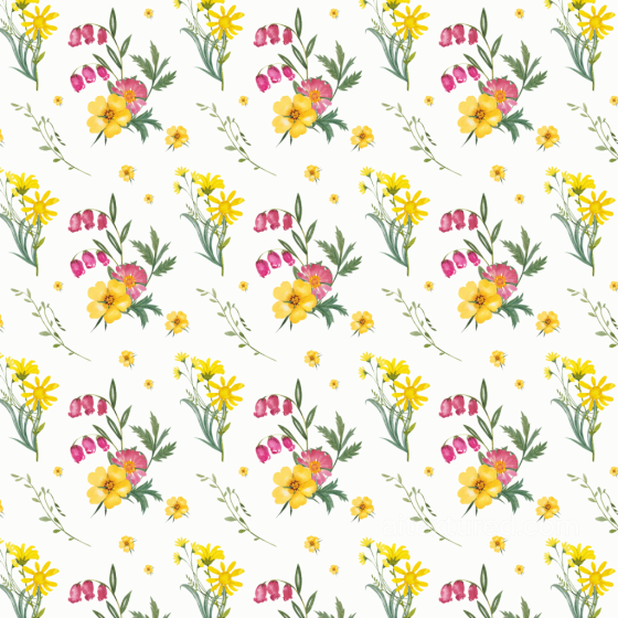 Featuring Delicate Wild Flower Watercolor Pattern Wild Flower texture preview