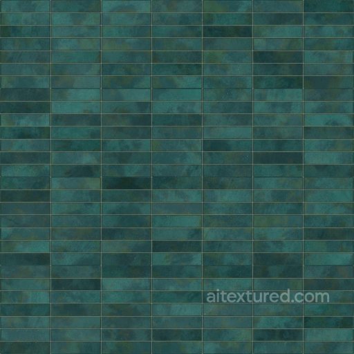 Stacked Slim Green Tiles | Free PBR seamless Tile PBR texture