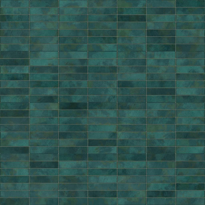 Stacked Slim Green Tiles seamless PBR texture preview