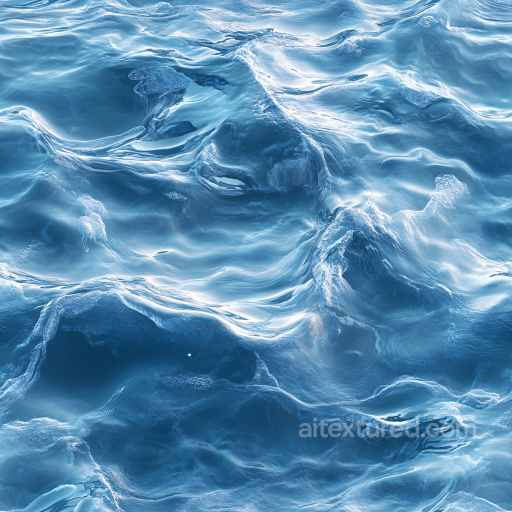 Water PBR Texture with Realistic Ocean Surface and Dynamic Waves seamless Water PBR texture