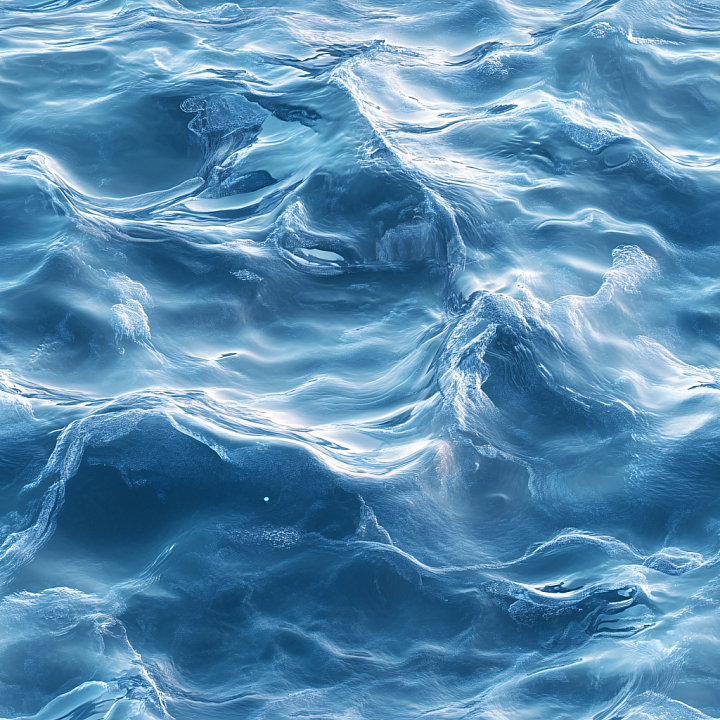 Water with Realistic Ocean Surface and Dynamic Waves seamless PBR texture preview