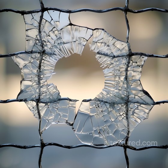 Shattered Glass Texture With Radial Cracks And Central Hole Cracked & Holes texture preview