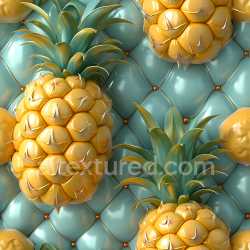 seamless Seamless 3D Inflated Quilted Vinyl Panels PBR Texture in Turquoise and Yellow texture 8k free download PBR