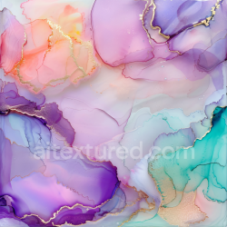 seamless Seamless 3D Alcohol Ink PBR Texture Featuring Pastel Hues and Shimmering Gold Veins texture 8k free download PBR