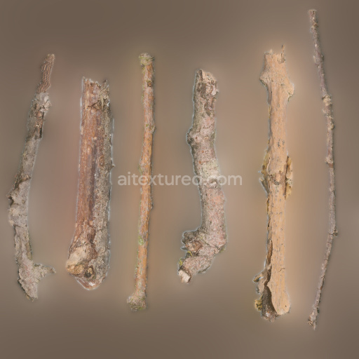 Wood Branch Natural Texture Seamless Pbr Realistic Rough Organic Detailed