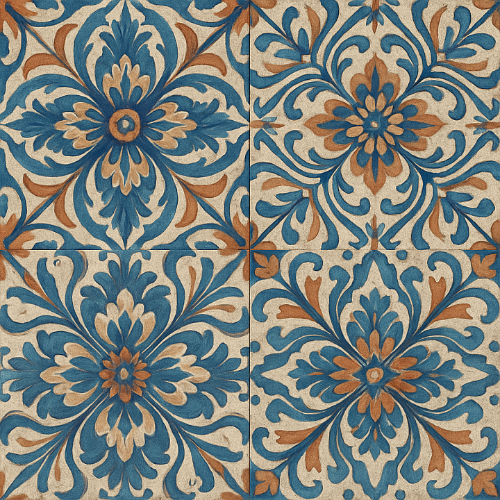 Decorative Ceramic seamless PBR texture preview