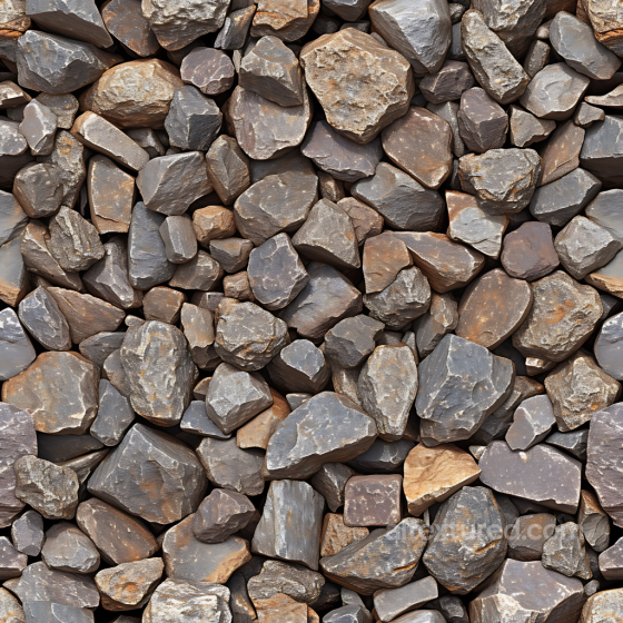 Stone Texture of Rough Rocky Ground with Varied gray-Brown Stones Stone texture preview