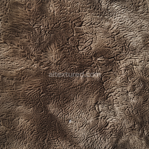 Seamless 3D PBR Texture of Detailed Brown Wrinkled Leather with Soft Fur-like Grain