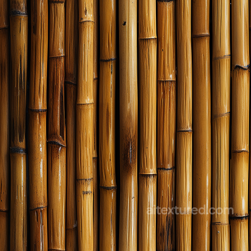 Glossy Vertical Bamboo Culms Seamless Texture with Natural Variations seamless Bamboo PBR texture