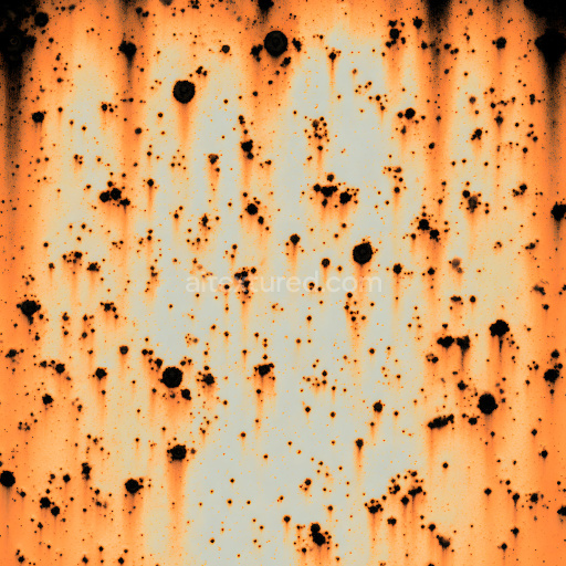 Seamless 3D Rusty Metal PBR Texture Featuring Corrosion Holes and Dark Patina