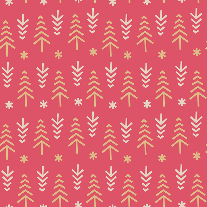 Christmas Digital Paper with Red Background and Gold Arrow Pattern seamless PBR texture preview