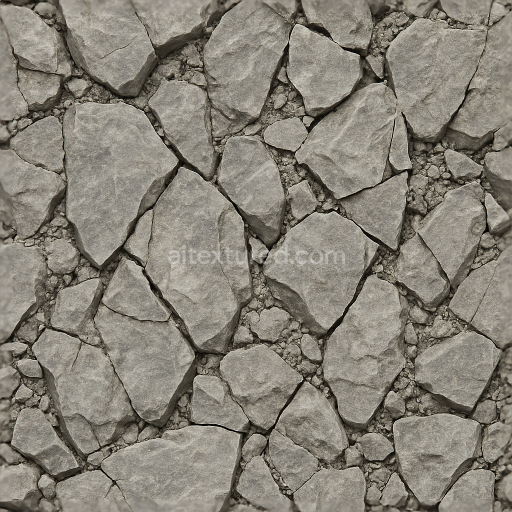 Seamless 3d texture pbr 8k cracked flint stone surface with sharp jagged edges
