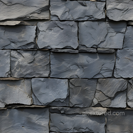Slate Stone Wall PBR Texture with Rough Layered Slate Plates Stone texture preview