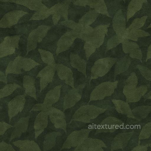 Jungle Camo Fabric With Leafy Pattern And Camouflage Layering seamless Camouflage PBR texture