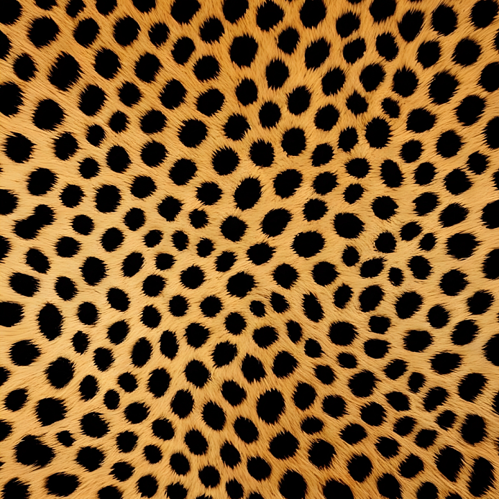 Leopard Print Fur with Natural Black Spots seamless PBR texture preview
