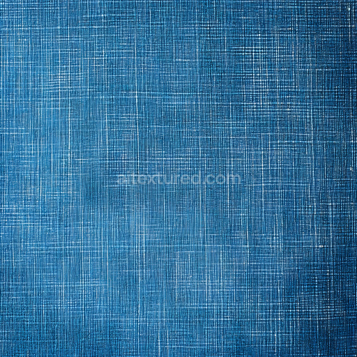 Seamless 3D PBR Cracked Denim Fabric Texture in Blue with Detailed Thread Lines